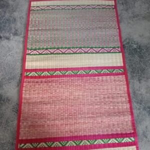 Traditional Korai Grass Multi colours Floor Mat – Handmade Natural Sleeping Mat