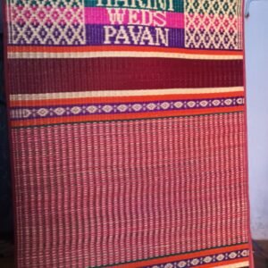 Premium Custom Wedding Mat – Couple Name & Date Printed Korai Pai